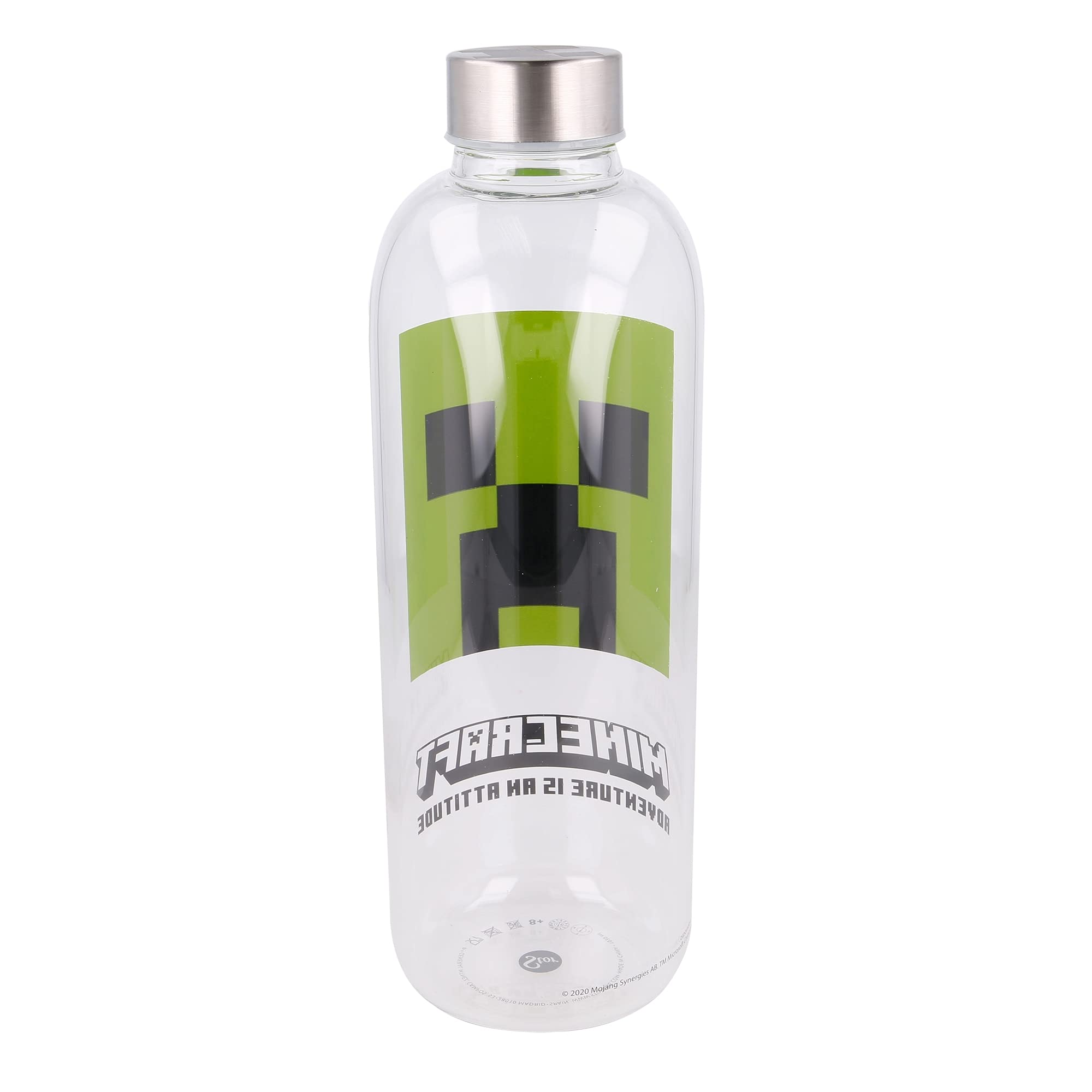 Stor8412497004454vidrio Botella, 1030 Ml Capacidad, Minecraft Stor8412497004454vidrio Botella, 1030 Ml Capacidad, Minecraft